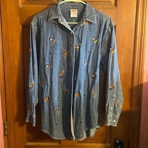 Disney jean shirt, jacket large